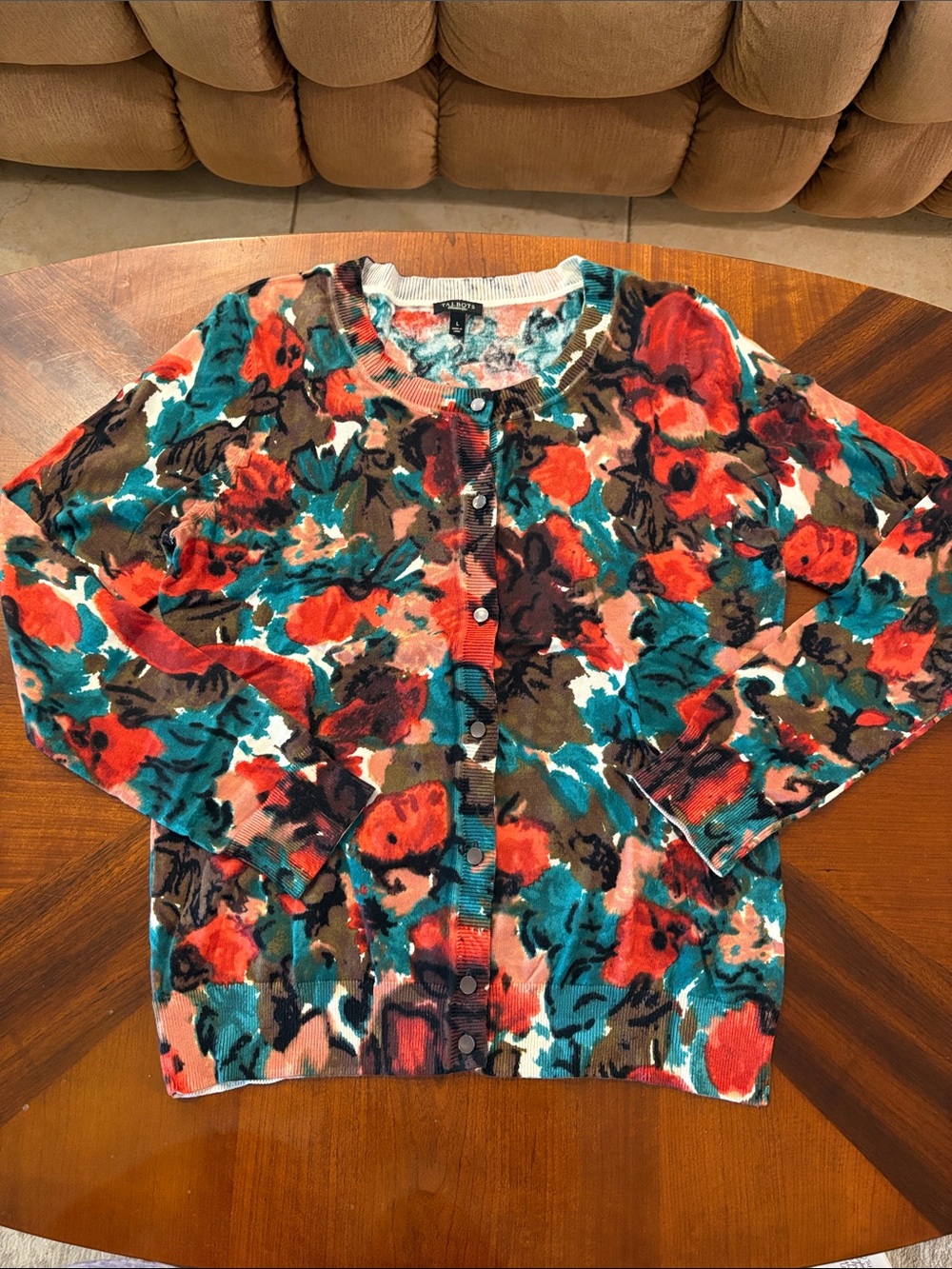 Talbots Women’s Multicolor Long-Sleeved Cardigan